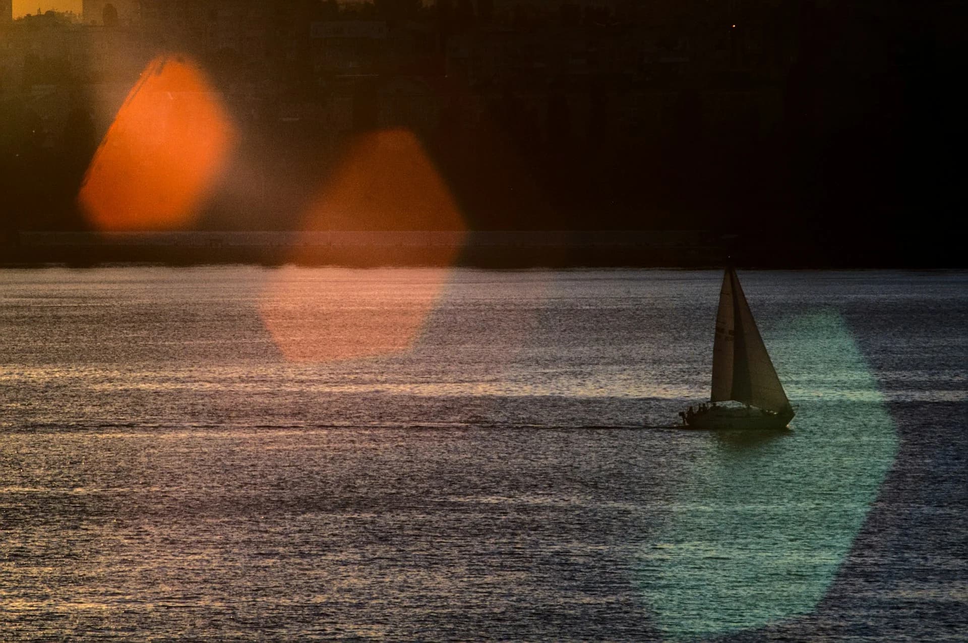 Yacht on open water